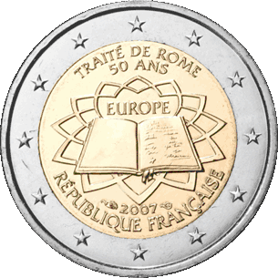 2 EURO 2007	Verdrag van Rome UNC Frankrijk
